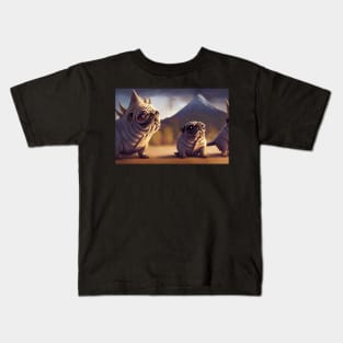 Cavey Nick and Ziggy the Pugosaurus Kids T-Shirt